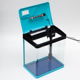 

Аквариум BARBUS с фильтром и подсветкой LED, голубой 17л