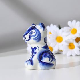 

Сувенир "Тигр "Тишка", 9,5см, гжель