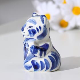 

Сувенир "Тигр с сердечком" , 8 см, гжель