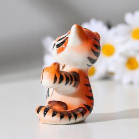 

Сувенир "Тигр "Все ОК" , 9 см, гжель, цвет