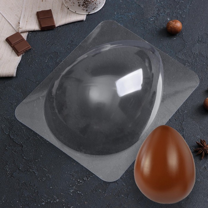 Форма для шоколада и конфет пластиковая «Яйцо», 22×16×8 см, цвет прозрачный пластиковая форма для мыла яйцо с ромашками