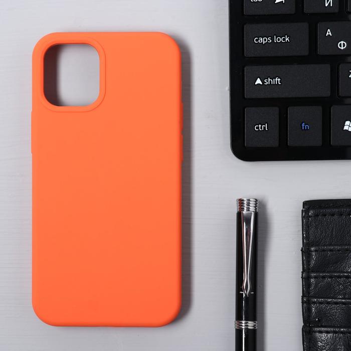 цена Чехол Krutoff, для iPhone 12 mini, матовый, оранжевый