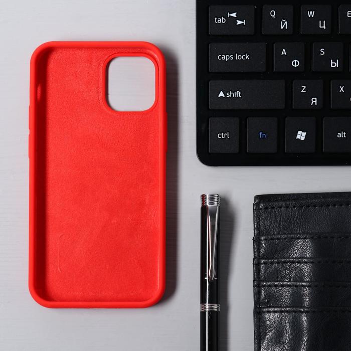 

Чехол Krutoff, для iPhone 12 mini, матовый, красный