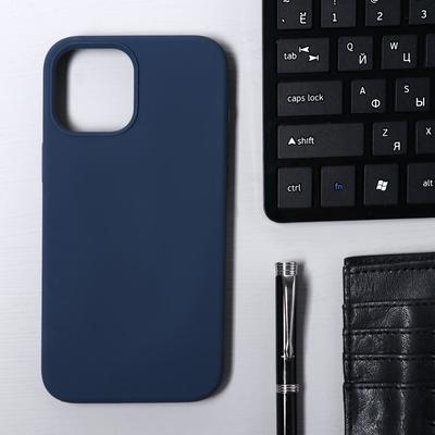 Чехол Krutoff, для iPhone 12 Pro Max, матовый, темно-синий