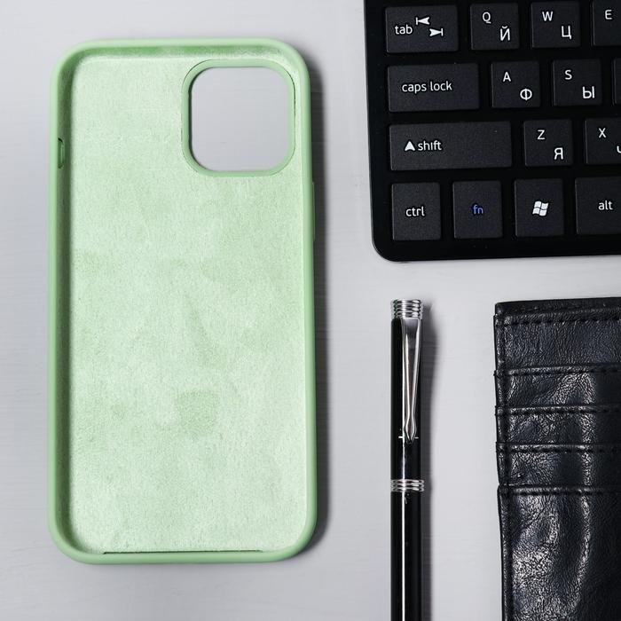 

Чехол Krutoff, для iPhone 12 Pro Max, матовый, мятный