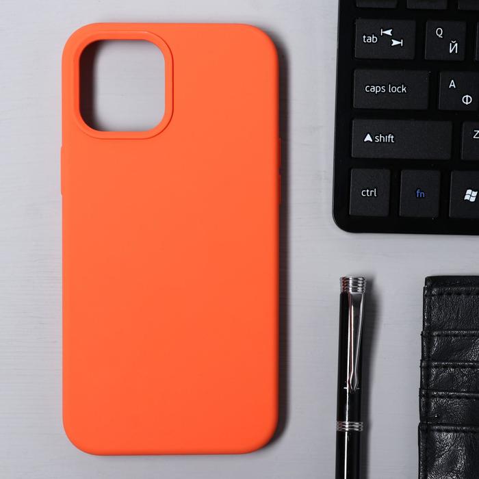 Чехол Krutoff, для iPhone 12 Pro Max, матовый, оранжевый чехол crocodile texture для asus zenfone max pro m2 zb631kl оранжевый