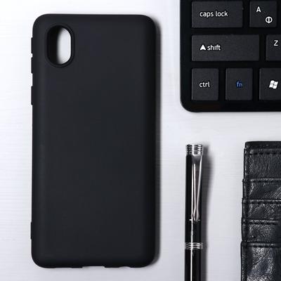 Чехол Krutoff, для Samsung (A013) Galaxy A01 Core, матовый, черный - Фото 1