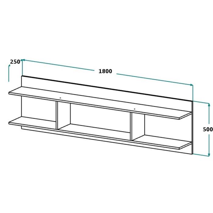 

Полка навесная ЛАЙТ 500х1800х250 Дуб Сонома