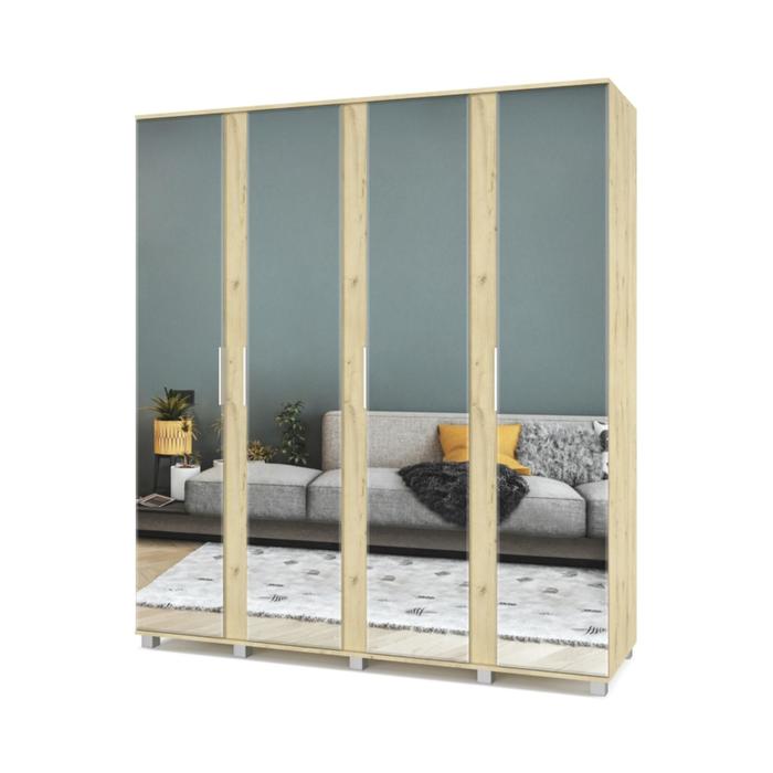 

Шкаф Пандора-П43 520х1900х2100 4-х створчатый с зеркалом Дуб ирландский