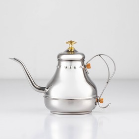 Чайник заварочный из нержавеющей стали «Леранс», 800 мл, металлическое сито, цвет хромированный