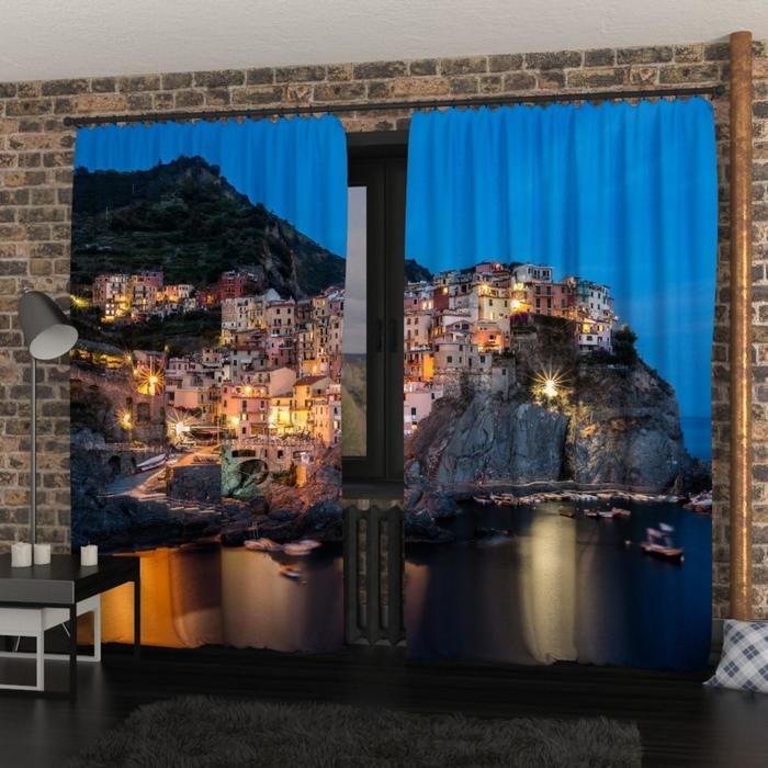 

Фотошторы «Итальянская деревушка», размер 145х260 см, блэкаут