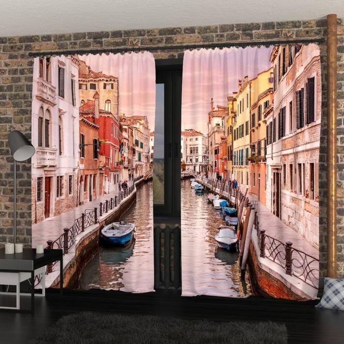 Фотошторы «Классическая Венеция», размер 150х260 см, габардин