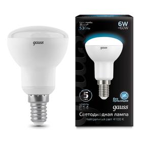 

Лампа Светодиодная Gauss, R50, Е14, 6 Вт, 4100 К, 530 Лм