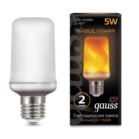 

Лампа Светодиодная Gauss Flame, Т65, Е27, 5Вт, 1500 К, 20-80 Лм