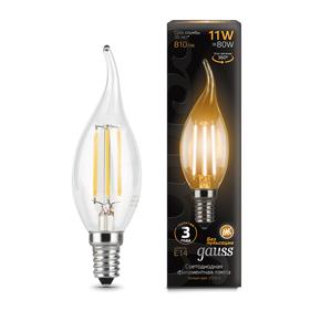 

Лампа Светодиодная Gauss Filament, Свеча на ветру, Е14, 11 Вт, 2700 К, 720 Лм