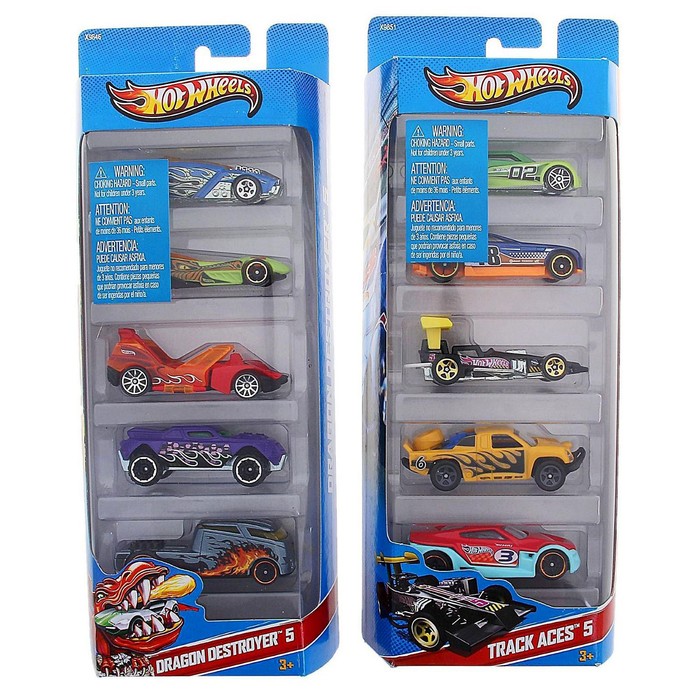 Набор подарочный Hot wheels: 5 машинок, МИКС