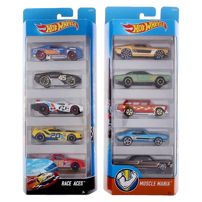 Набор подарочный Hot wheels: 5 машинок, МИКС
