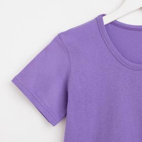

Футболка женская однотонная, цвет фиолетовый, размер 56