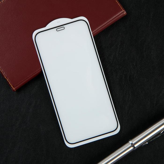 

Защитное стекло Krutoff, для iPhone 12 mini (5.4"), полный клей, черная рамка
