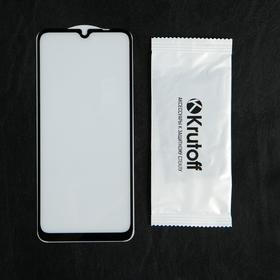

Защитное стекло Krutoff, для Xiaomi Redmi 9A/9C, полный клей, черная рамка