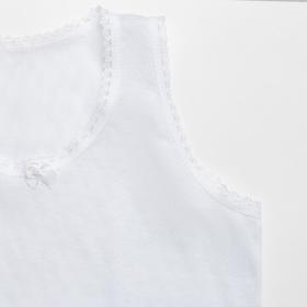 

Комплект (майка, трусы) для девочки, цвет белый, рост 104-110 см (36)