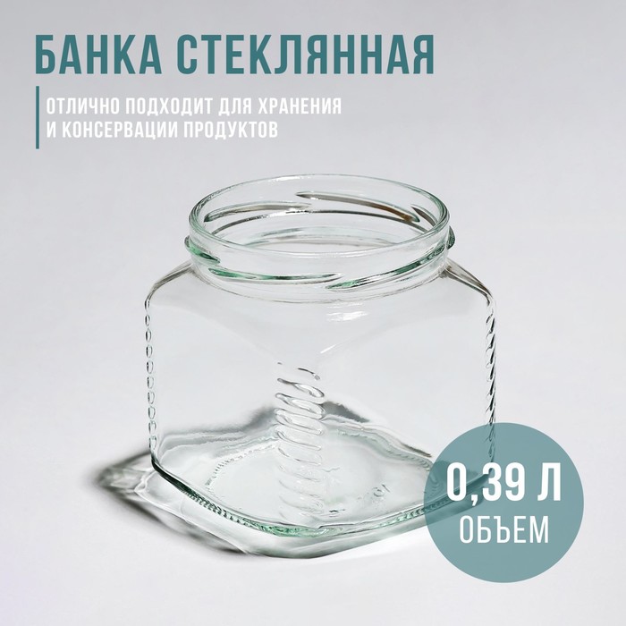 Банка стеклянная, 390 мл, ТО-82 мм