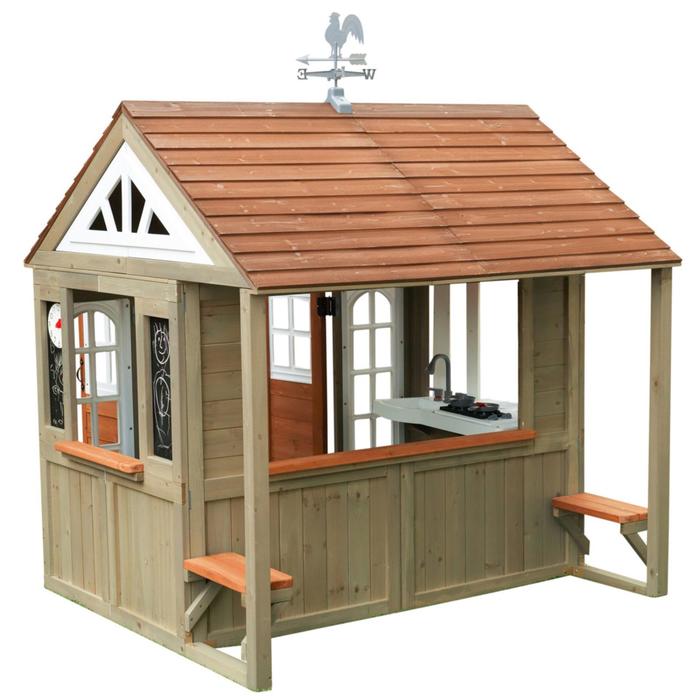 фото Игровой домик для улицы деревянный «поместье кантри виста» kidkraft