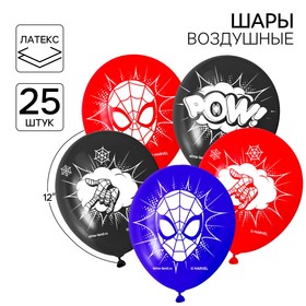 Воздушные шары "POW", Человек-паук (набор 25 шт) 12 дюйм