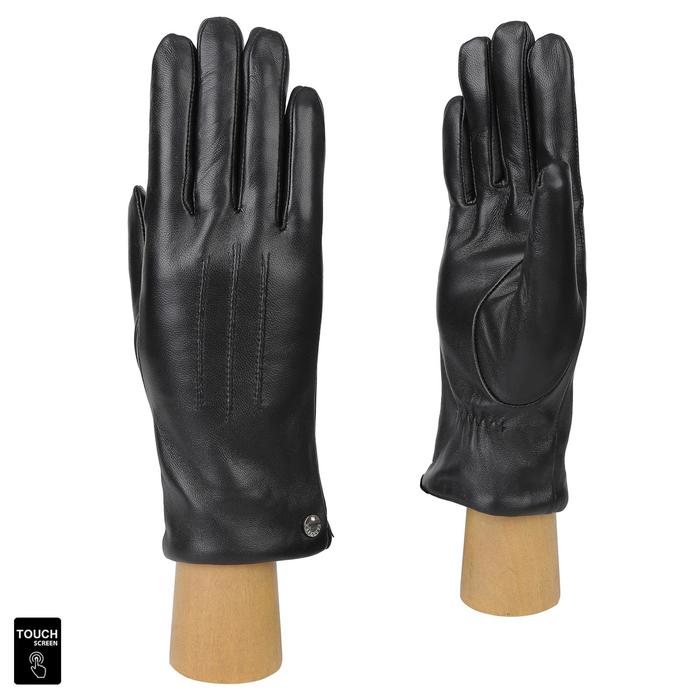 Перчатки женские натуральная кожа (Размер 6.5) черный, Touchscreen