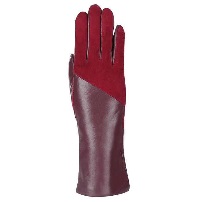 Перчатки женские, размер 7.5, цвет бордовый