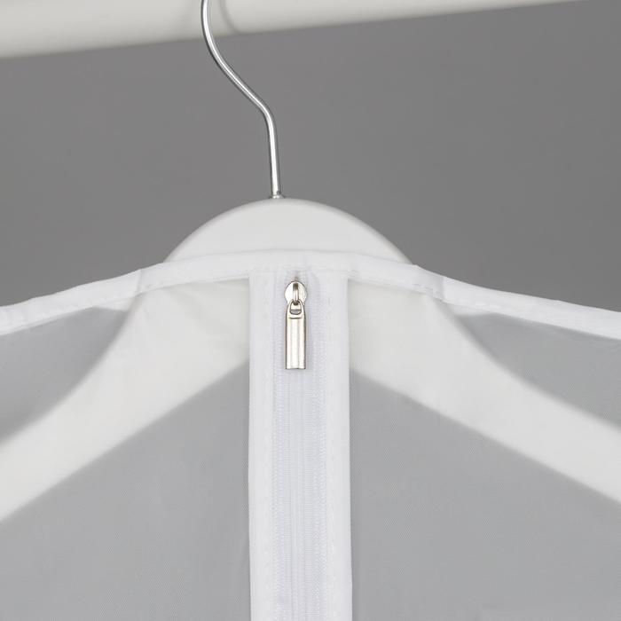 Чехол для одежды плотный Доляна, 60×80 см, PEVA, цвет белый