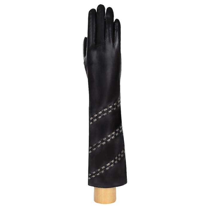 Перчатки женские, натуральная кожа, размер 7, черный