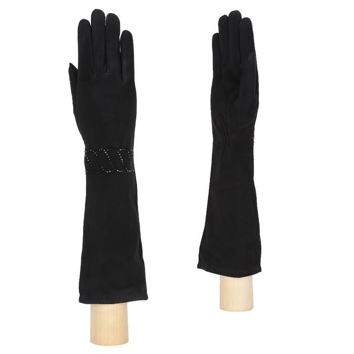 Перчатки женские, натуральная кожа (Размер 7.5) черный
