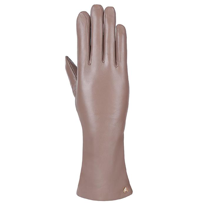 Перчатки женские, натуральная кожа, размер 7, бежевый