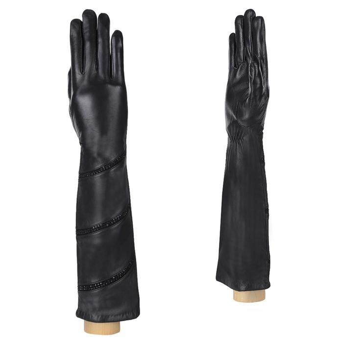 Перчатки женские, натуральная кожа, размер 7, черный