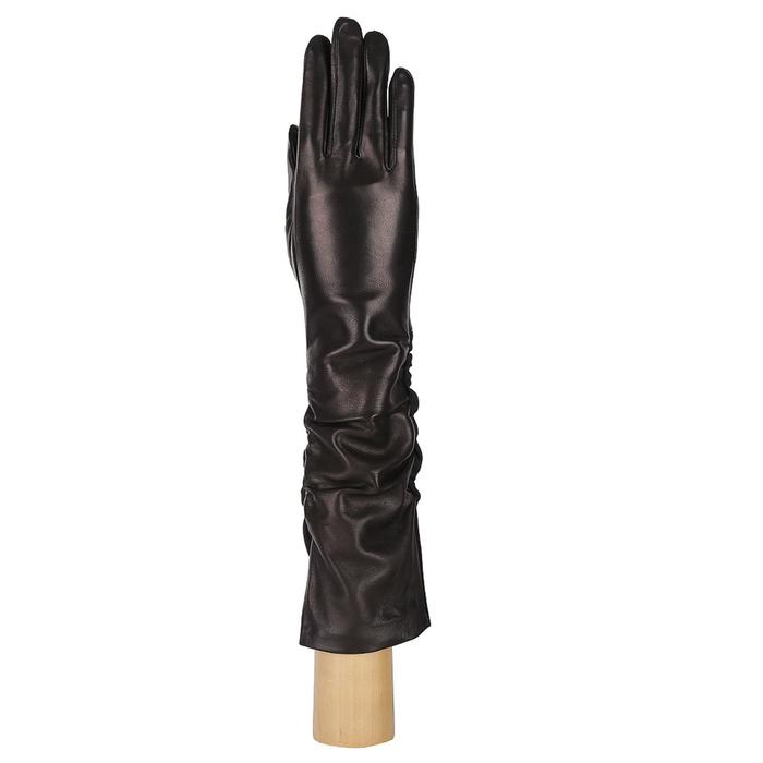 Перчатки женские, длинные, размер 6.5, цвет чёрный