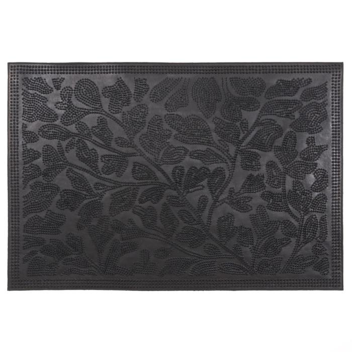 Коврик резиновый «Листва», 40х60 см, цвет чёрный коврик на ступеньку резиновый 25×75 см цвет чёрный