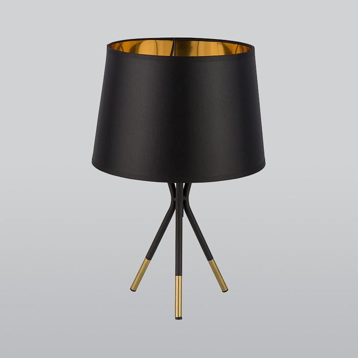 Настольная лампа Ivo, 1x60Вт E27, цвет чёрный, золото