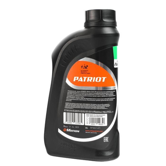 фото Масло цепное patriot g-motion chain oil, 1 л, -20/+35 °с