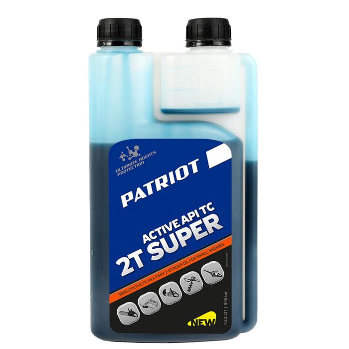 Масло полусинт. PATRIOT SUPER ACTIVE 2T, дозаторная, 0.946л, -20/+45 °С patriot super active 2t синий