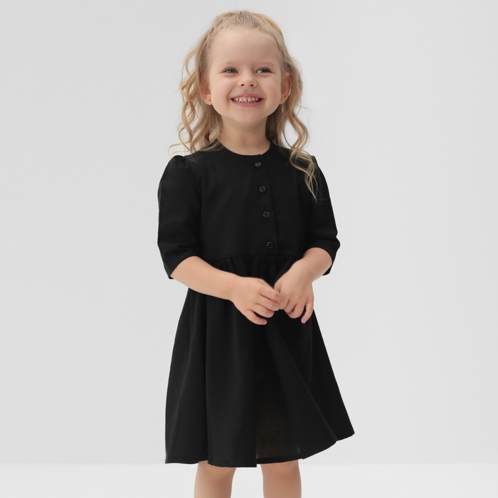 

Платье для девочки MINAKU: Cotton collection, цвет чёрный, рост 110 см