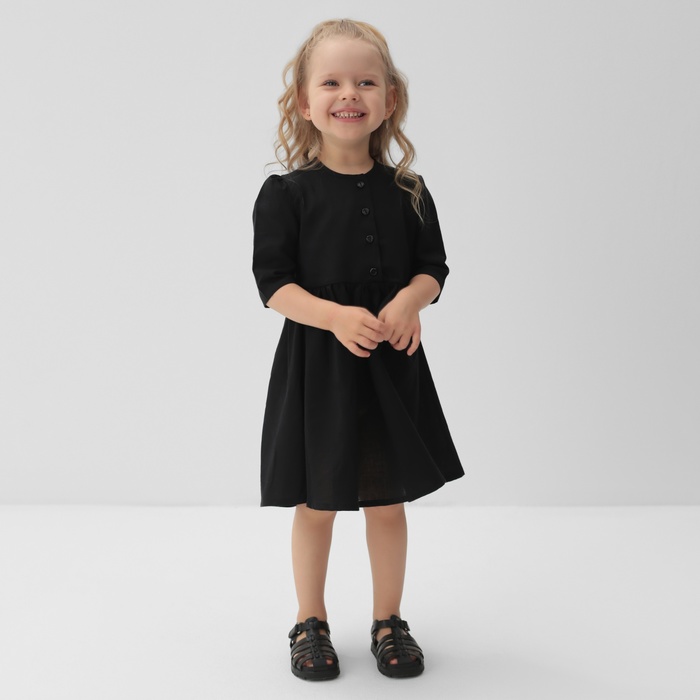 

Платье для девочки MINAKU: Cotton collection, цвет чёрный, рост 146 см