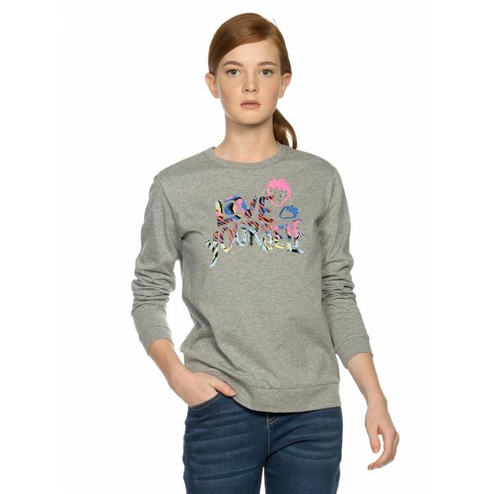 

Джемпер женский, размер M, цвет серый