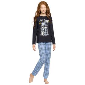 

Комплект из джемпера и брюк для девочек, рост 116 см, цвет синий