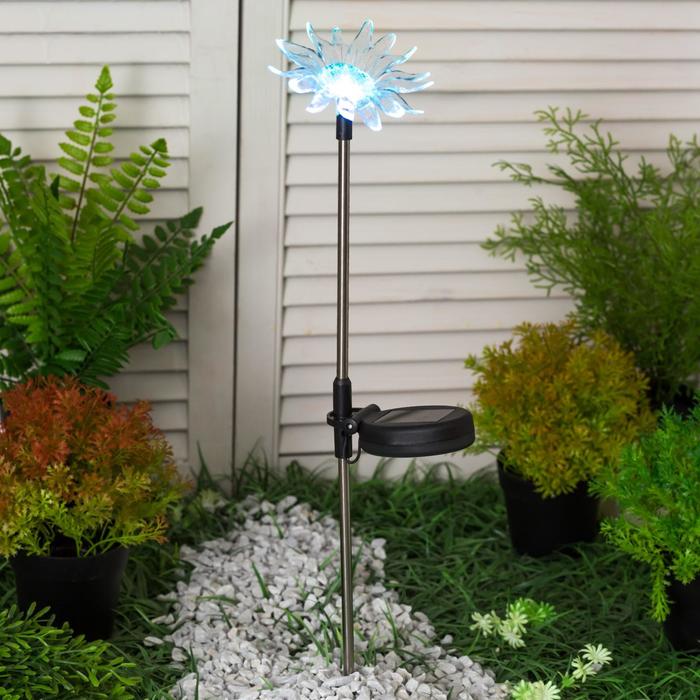 фото Фонарь садовый на солнечной батарее smartbuy, 55 см, 1 led, нержавеющая сталь, пластик