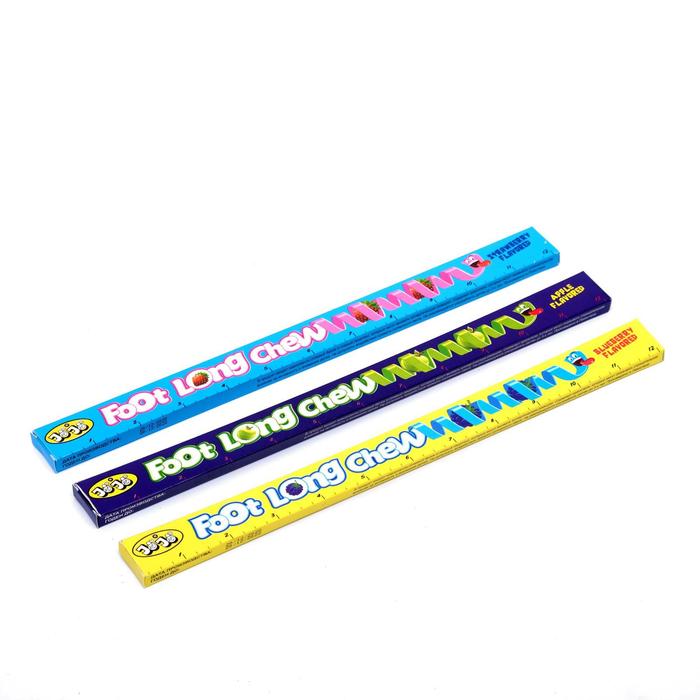 Жевательная конфета Foot Long Chew ассорти с кислой пудрой 30 г 37₽