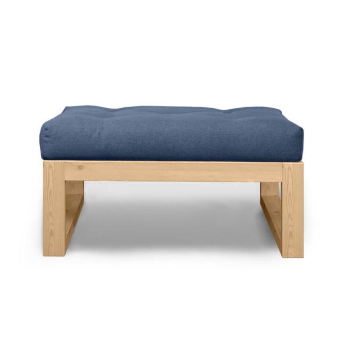 Пуфик Demoku 80 х 73 х 43 см дерево натуральный ткань небесно-голубая 9660₽