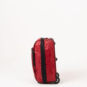 

Чемодан малый, 20", отдел на молнии, с расширением, наружный карман, 2 колеса, цвет бордовый