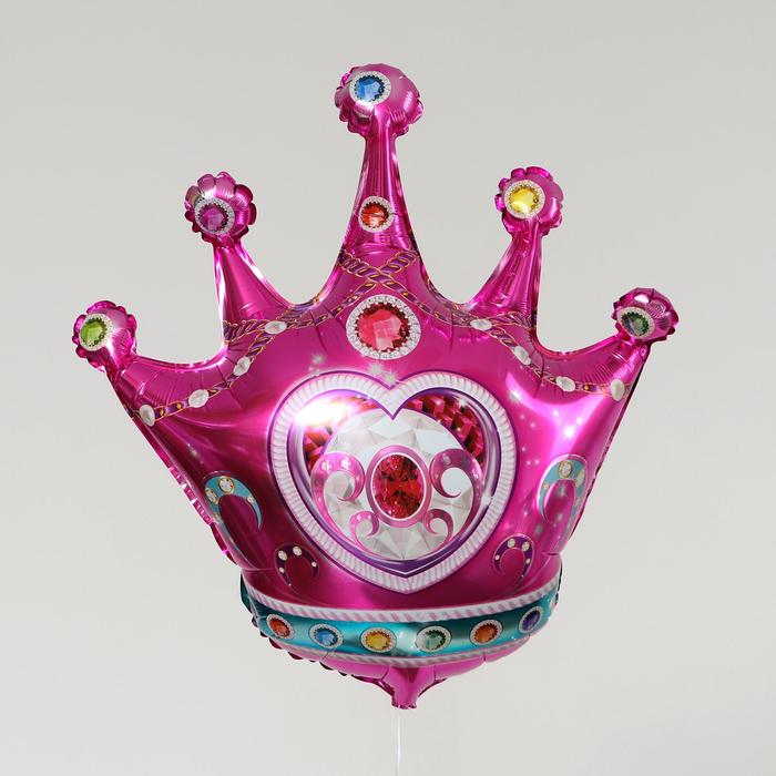 Шар фольгированный 24 «Розовая корона» шар фольгированный 24 корона цвет розовый