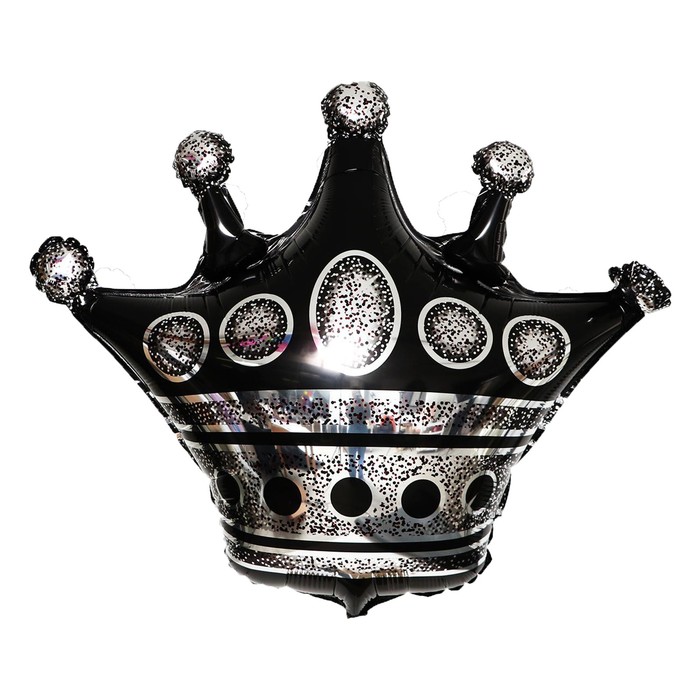 Шар фольгированный 24 «Чёрная корона» шар фольгированный 24 корона цвет розовый